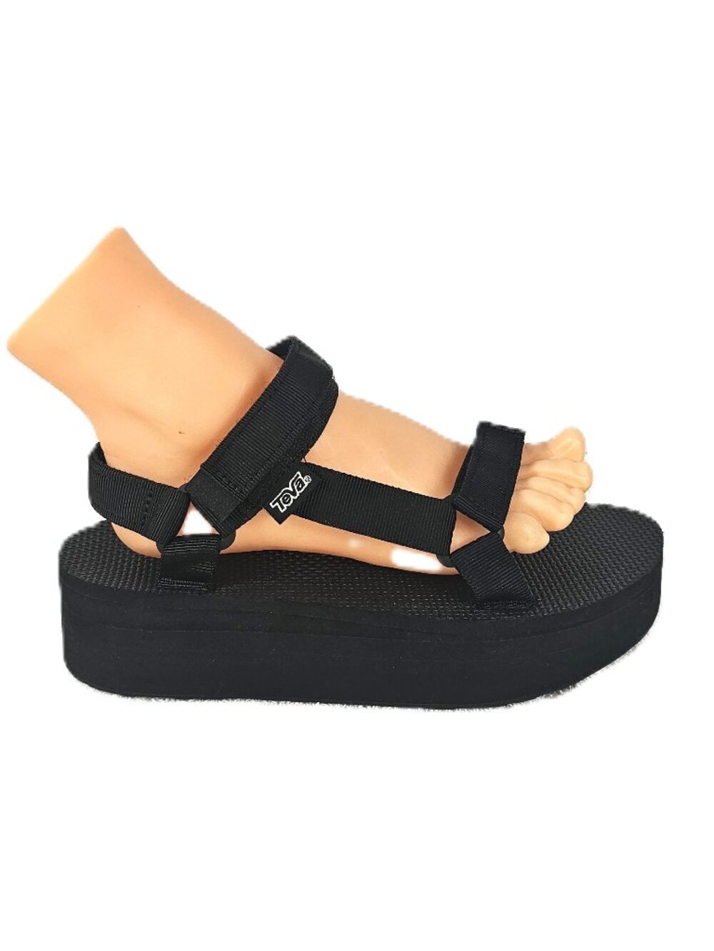 Teva Women's Flatform Universal Sandal in Black SZ 9